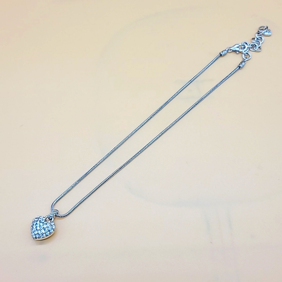 Brighton "SACRED HEART" Reversible Swarovski Crystal & Line Etch Detail Pendant! - Picture 5 of 14